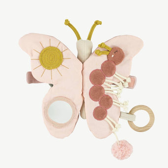 Trixie - Activity Spielzeug Fühlbuch Schmetterling aus Bio-Baumwolle in Rosa - 5400858227102 - littlehipstar.com