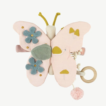Trixie - Activity Spielzeug Fühlbuch Schmetterling aus Bio-Baumwolle in Rosa - 5400858227102 - littlehipstar.com
