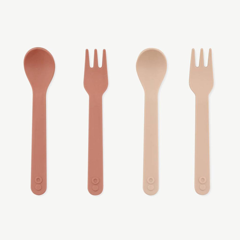 Trixie - Kinderbesteck aus Bio-Kunststoff - 4tlg. Set - Rose - 5400858953605 - littlehipstar.com