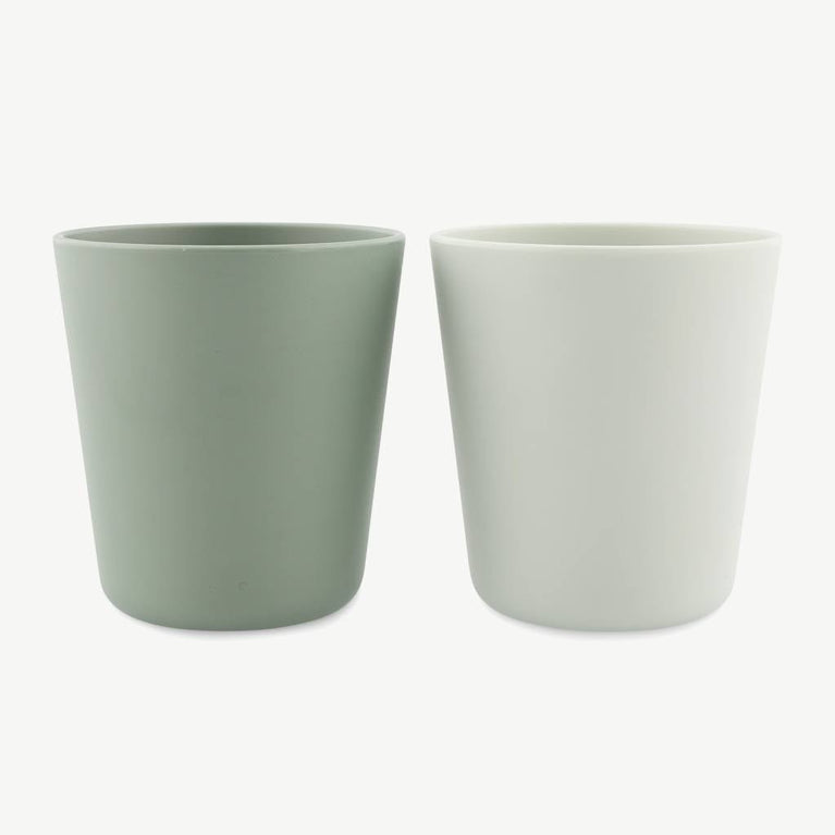 Trixie - Kindergeschirr Becher aus Bio-Kunststoff - 2er-Set - Olive - 5400858953896 - littlehipstar.com