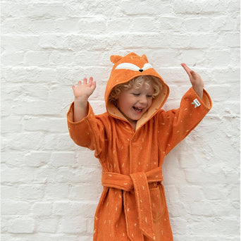 Trixie - Tierdesign Bademantel aus Bio-Baumwolle - Mr. Fox in Orange - Mr. Fox in Orange - 5400858118769 - littlehipstar.com