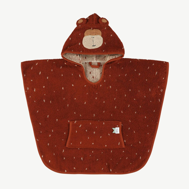 Trixie - Tierdesign Badeponcho aus Bio-Baumwolle - Mr. Monkey in Braun - 5400858118950 - littlehipstar.com
