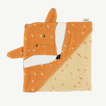 Trixie - Tierdesign Badetuch mit Kapuze aus Bio-Baumwolle - Mr. Fox in Orange - Mr. Fox in Orange - 5400858118707 - littlehipstar.com