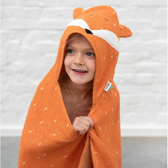 Trixie - Tierdesign Badetuch mit Kapuze aus Bio-Baumwolle - Mr. Monkey in Braun - Mr. Monkey in Braun - 5400858118905 - littlehipstar.com
