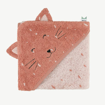 Trixie - Tierdesign Badetuch mit Kapuze aus Bio-Baumwolle - Mrs. Cat - Mrs. Cat - 5400858116048 - littlehipstar.com