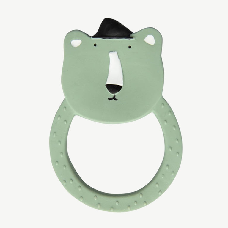 Trixie - Tierdesign Beißring aus Naturkautschuk - Mr. Polar Bear in Grün - 5400858376572 - littlehipstar.com