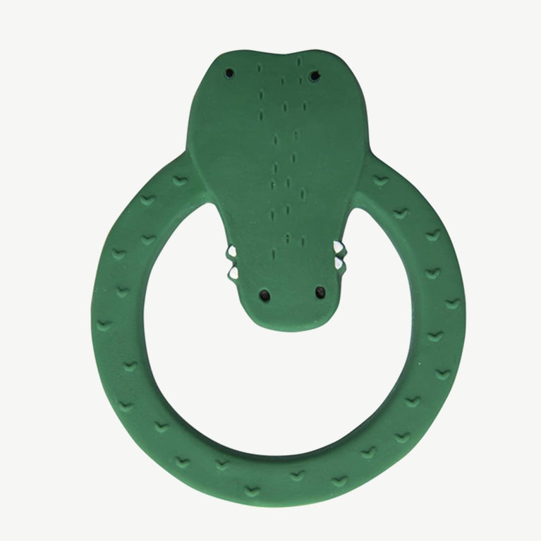 Trixie - Tierdesign Beißring aus Naturkautschuk - Mr. Crocodile in Grün - 5400858376602 - littlehipstar.com