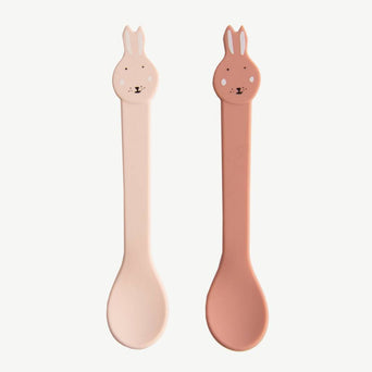 Trixie - Tierdesign Esslernlöffel aus Silikon - 2er-Set - Mr. Lion in Gelb - 5400858966315 - littlehipstar.com