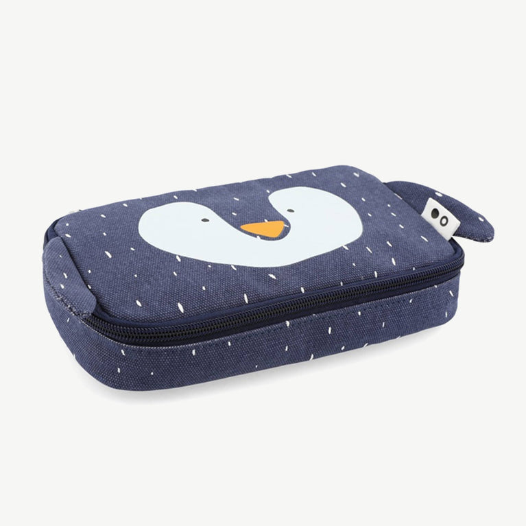 Trixie - Tierdesign Federmäppchen aus Baumwolle - Mr. Penguin in Dunkelblau - 5400858762078 - littlehipstar.com