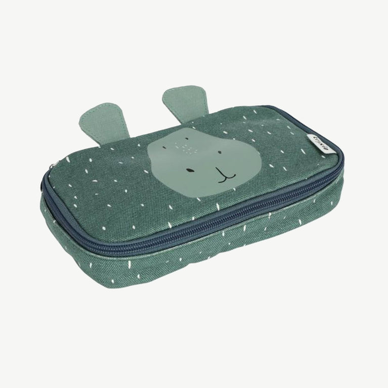 Trixie - Tierdesign Federmäppchen aus Baumwolle - Mr. Hippo in Grün - 5400858762207 - littlehipstar.com