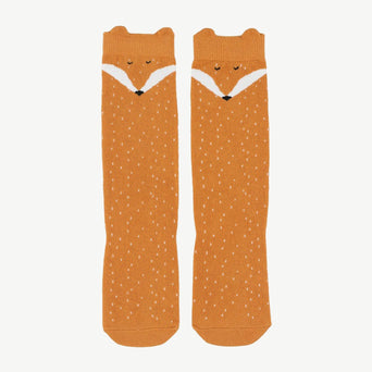 Trixie - Tierdesign Kniestrümpfe aus Bio-Baumwollmix - 1 Paar - Mr. Fox in Orange - 5400858429766 - littlehipstar.com