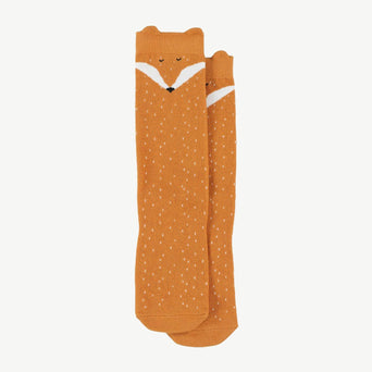 Trixie - Tierdesign Kniestrümpfe aus Bio-Baumwollmix - 1 Paar - Mr. Fox in Orange - 5400858429766 - littlehipstar.com