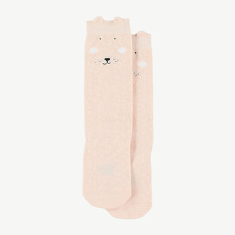 Trixie - Tierdesign Kniestrümpfe aus Bio-Baumwollmix - 1 Paar - Mrs. Rabbit in Rosa - 5400858429841 - littlehipstar.com