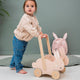 Trixie - Tierdesign Lauflernwagen aus Holz - Mrs. Rabbit in Rosa - 5400858368225 - littlehipstar.com