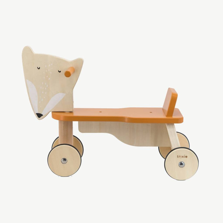 Trixie - Tierdesign Laufrad Rutschfahrzeug aus Holz - Mr. Fox in Orange - 5400858368263 - littlehipstar.com