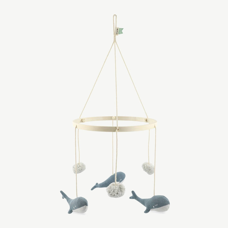 Trixie - Tierdesign Mobile aus Bio-Baumwolle - Bliss Colors - Wal - 5400858226945 - littlehipstar.com
