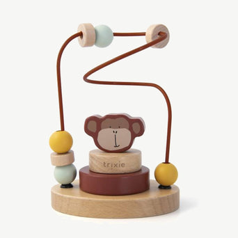 Trixie - Tierdesign Motorikschleife aus Holz - Mr. Polar Bear in Grün - 5400858361479 - littlehipstar.com