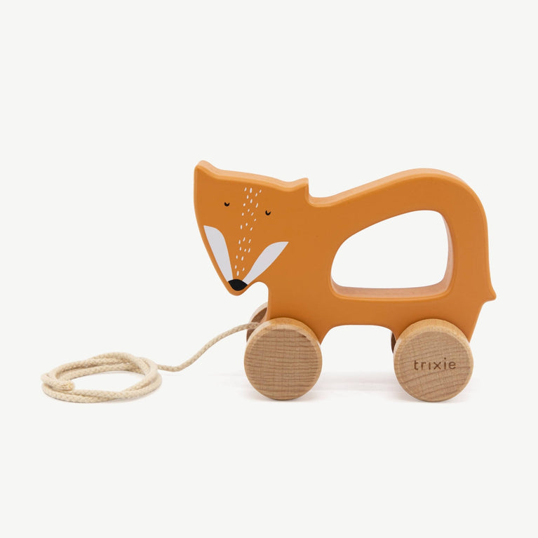 Trixie - Tierdesign Nachziehtier aus Holz - Mr. Fox in Orange - 5400858362001 - littlehipstar.com