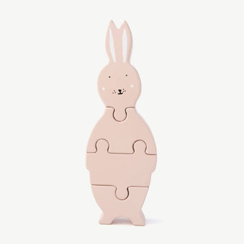Trixie - Tierdesign Puzzle aus Holz - Mrs. Rabbit in Rosa - 5400858361677 - littlehipstar.com