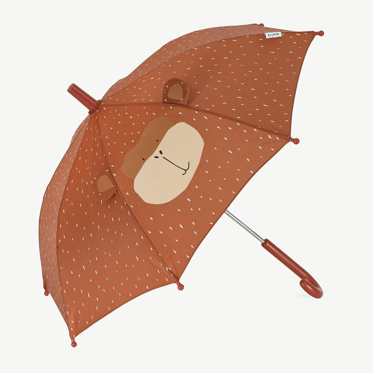 Trixie - Tierdesign Regenschirm aus recyceltem Material - Mr. Monkey in Braun - 5400858382191 - littlehipstar.com