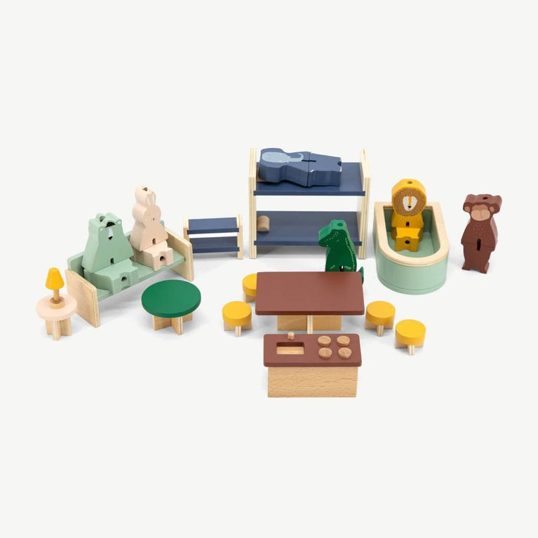 Trixie - Tierdesign Spielhaus mit Zubehör aus Holz - 5400858368195 - littlehipstar.com