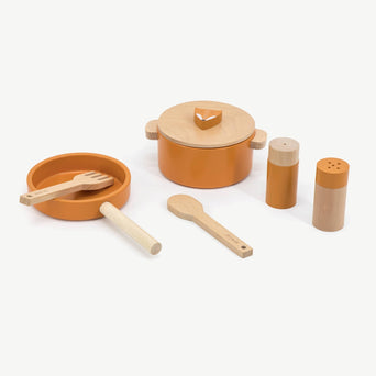 Trixie - Tierdesign Spielzeug Küchenutensilien aus Holz - 6 Teile - Mr. Fox in Orange - 5400858368140 - littlehipstar.com