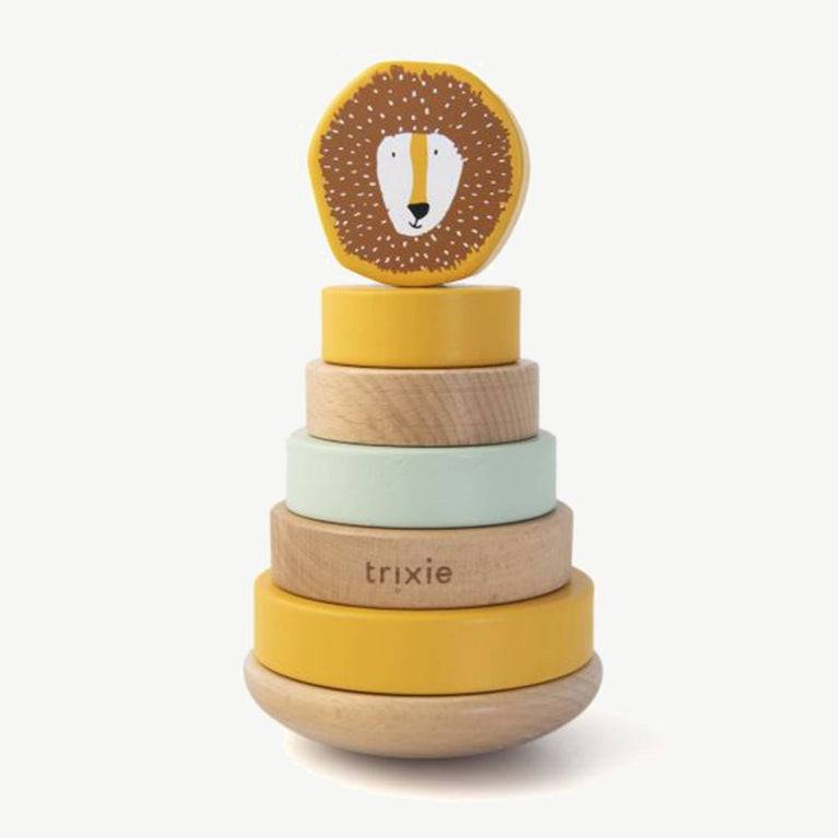 Trixie - Tierdesign Stapelspiel aus Holz - Mr. Lion in Gelb - 5400858361530 - littlehipstar.com