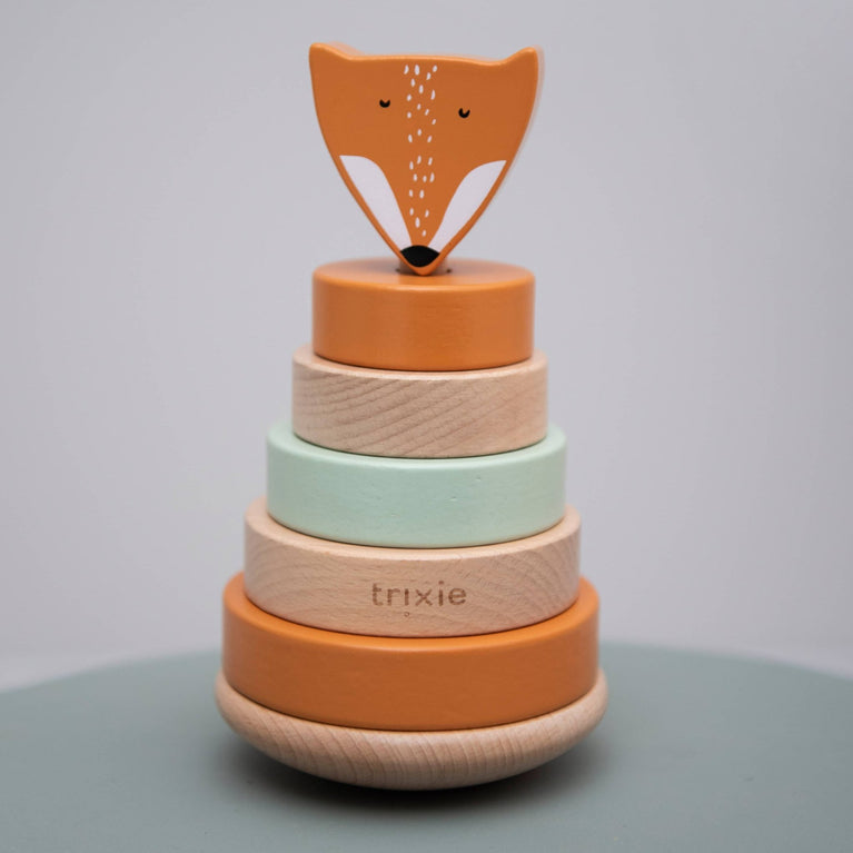 Trixie - Tierdesign Stapelspiel aus Holz - Mr. Monkey in Braun - 5400858361554 - littlehipstar.com