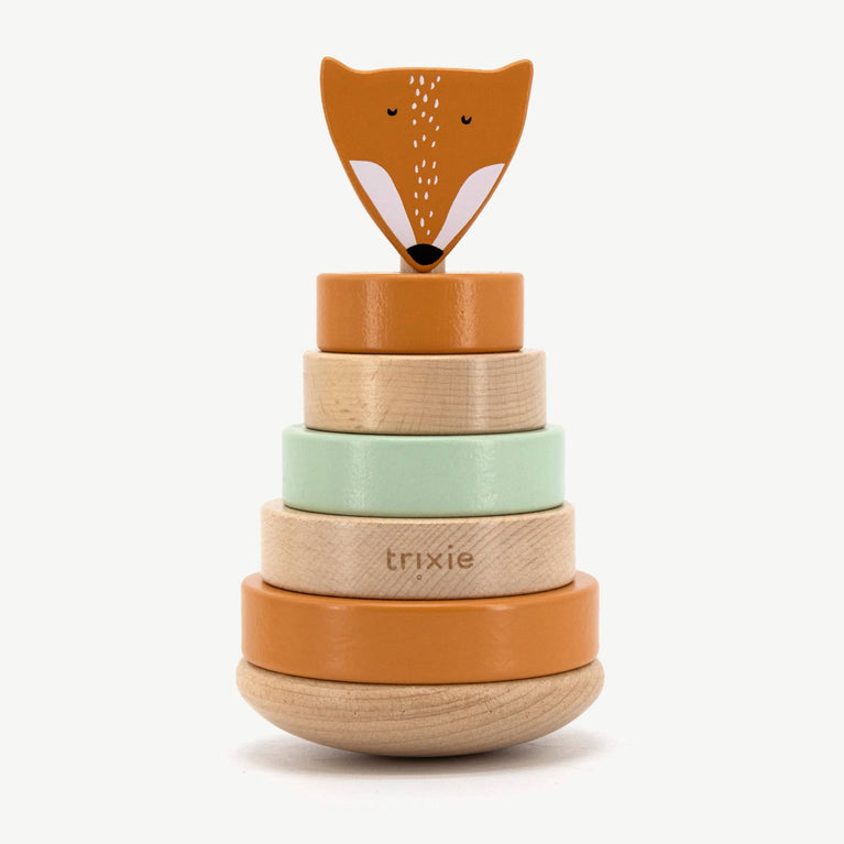 Trixie - Tierdesign Stapelspiel aus Holz - Mr. Fox in Orange - 5400858368003 - littlehipstar.com