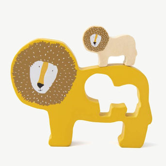 Trixie - Tierdesign Steckpuzzle aus Holz - Mr. Lion in Gelb - 5400858361707 - littlehipstar.com