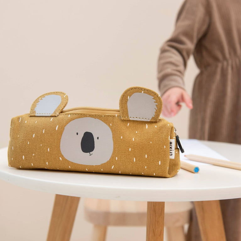 Trixie - Tierdesign Stiftemäppchen aus Baumwolle - Mr. Polar Bear in Grün - 5400858772022 - littlehipstar.com
