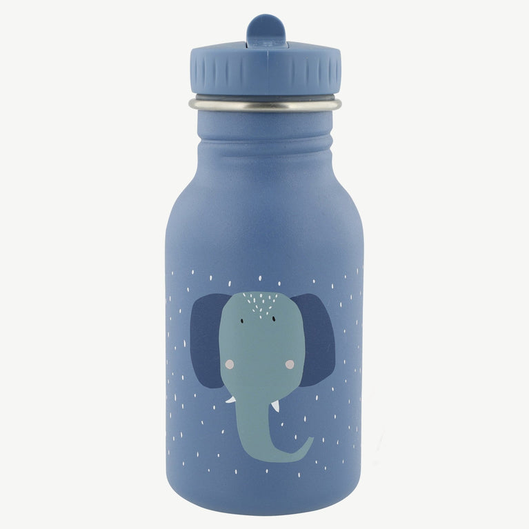 Trixie - Tierdesign Trinkflasche aus Edelstahl - 350 ml - Mrs. Elephant in Blau - 5400858402141 - littlehipstar.com