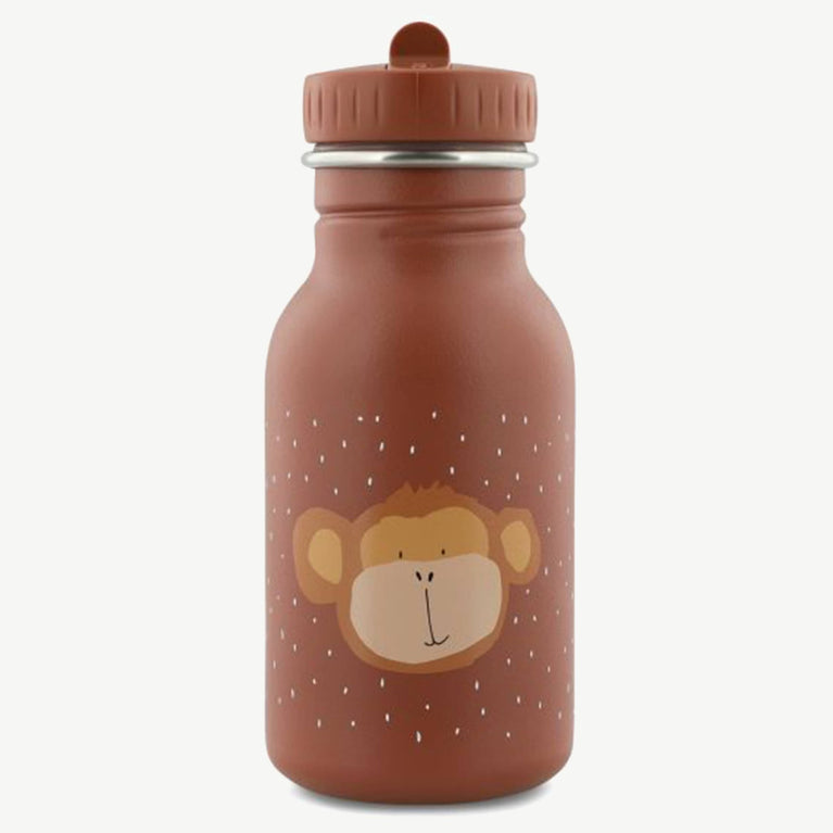 Trixie - Tierdesign Trinkflasche aus Edelstahl - 350 ml - Mr. Monkey in Braun - 5400858402196 - littlehipstar.com