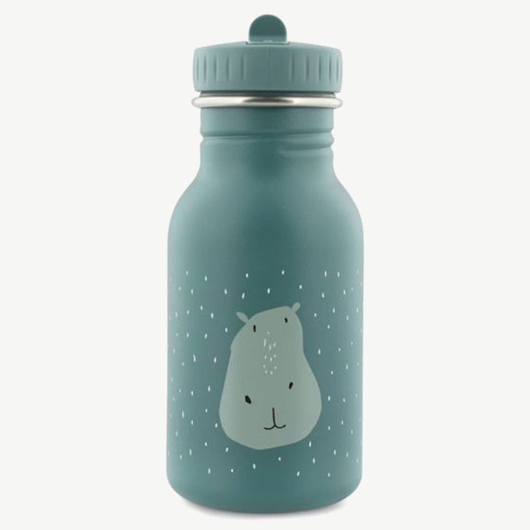 Trixie - Tierdesign Trinkflasche aus Edelstahl - 350 ml - Mr. Hippo in Grün - 5400858402202 - littlehipstar.com