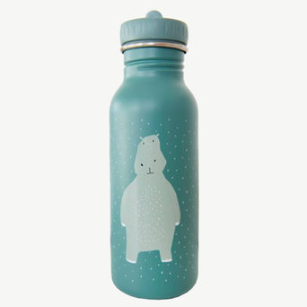 Trixie - Tierdesign Trinkflasche aus Edelstahl - 500 ml - Mr. Polar Bear in Grün - 5400858412027 - littlehipstar.com