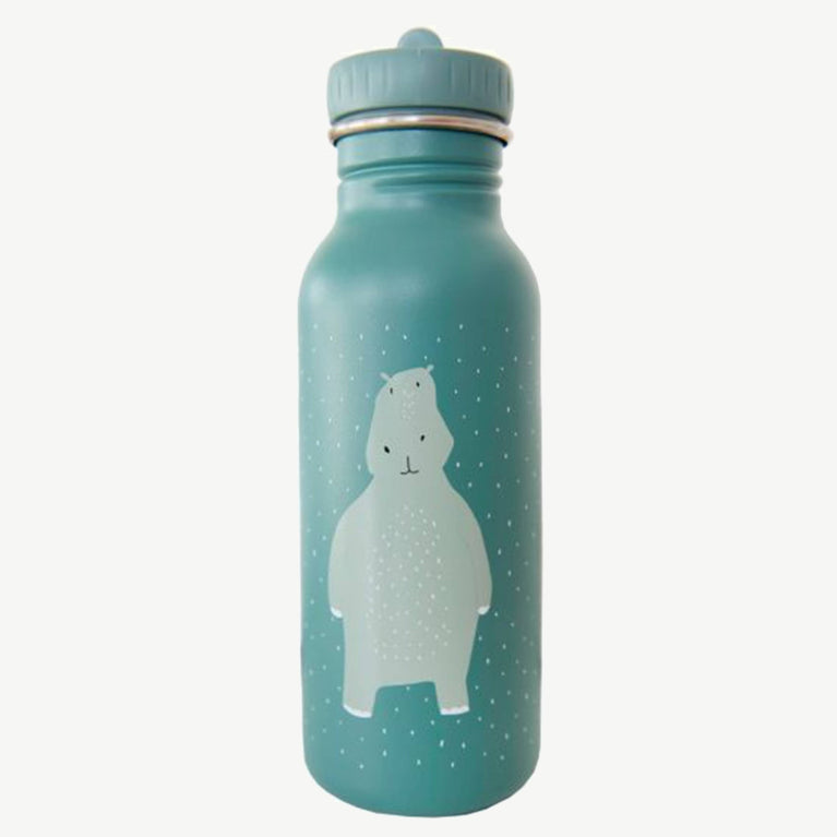 Trixie - Tierdesign Trinkflasche aus Edelstahl - 500 ml - Mr. Hippo in Grün - 5400858412201 - littlehipstar.com