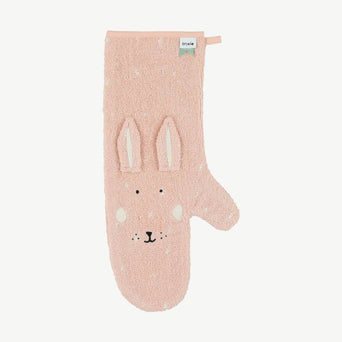 Trixie - Tierdesign Waschhandschuh aus Bio-Baumwolle - Mrs. Rabbit in Rosa - 5400858118332 - littlehipstar.com