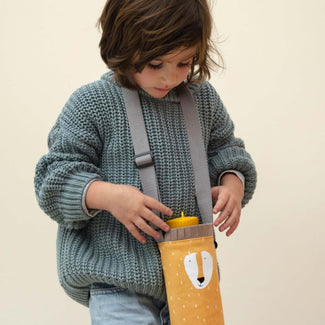 Trixie - Tierdesign Wasserabweisende Flaschentasche aus Baumwolle - Mr. Penguin in Dunkelblau - 5400858082077 - littlehipstar.com