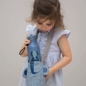 Trixie - Tierdesign Wasserabweisende Flaschentasche aus Baumwolle - Mr. Penguin in Dunkelblau - 5400858082077 - littlehipstar.com