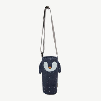Trixie - Tierdesign Wasserabweisende Flaschentasche aus Baumwolle - Mr. Penguin in Dunkelblau - 5400858082077 - littlehipstar.com