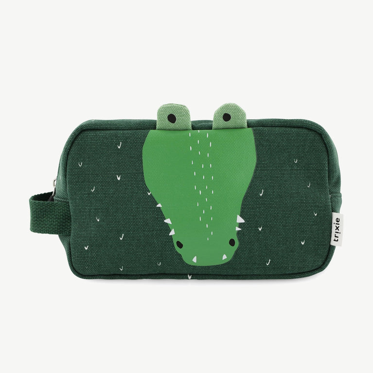Trixie - Tierdesign Wasserabweisende Kulturtasche aus Baumwolle - Mr. Crocodile in Grün - 5400858212153 - littlehipstar.com