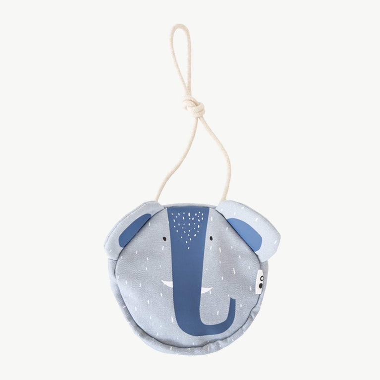 Trixie - Tierdesign Wasserabweisende Umhängetasche aus Baumwolle - Mrs. Elephant in Blau - 5400858742148 - littlehipstar.com