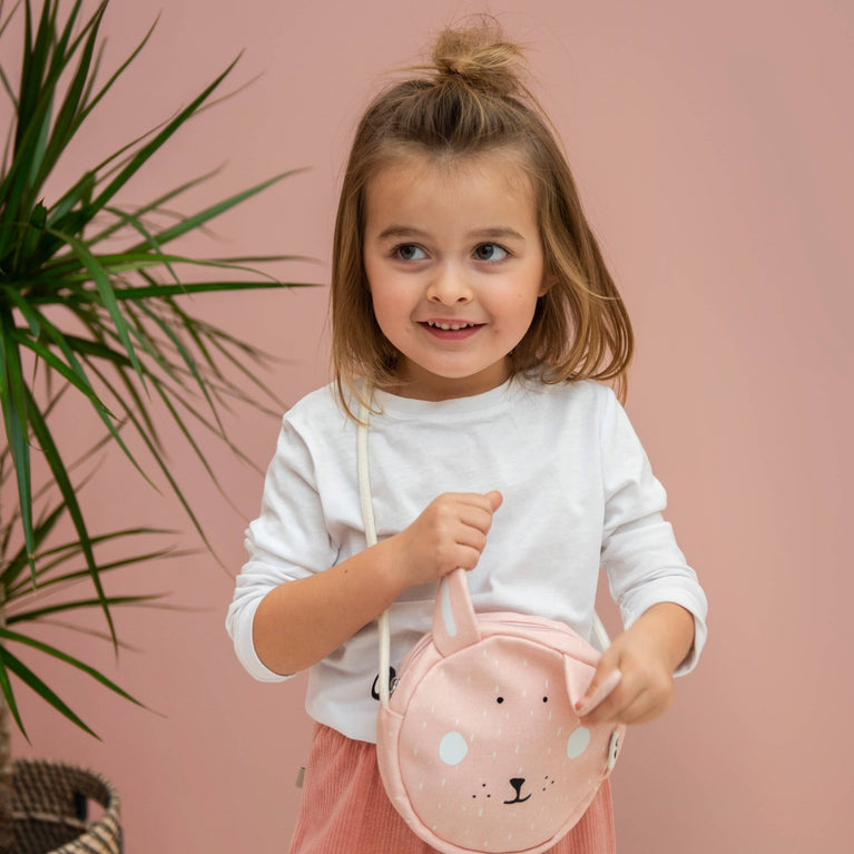 Trixie - Tierdesign Wasserabweisende Umhängetasche aus Baumwolle - Mrs. Rabbit in Rosa - 5400858742179 - littlehipstar.com