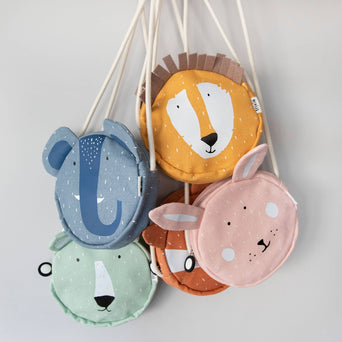 Trixie - Tierdesign Wasserabweisende Umhängetasche aus Baumwolle - Mrs. Rabbit in Rosa - 5400858742179 - littlehipstar.com