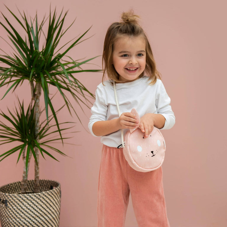 Trixie - Tierdesign Wasserabweisende Umhängetasche aus Baumwolle - Mrs. Rabbit in Rosa - 5400858742179 - littlehipstar.com