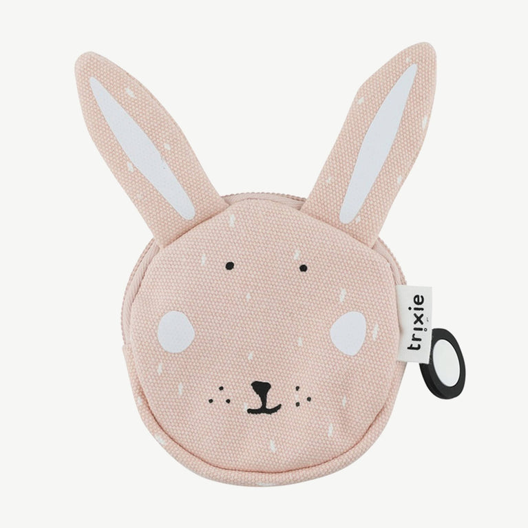 Trixie - Tierdesign Wasserabweisender Geldbeutel aus Baumwolle - Mrs. Rabbit in Rosa - 5400858782175 - littlehipstar.com