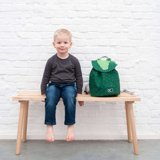 Trixie - Tierdesign Wasserabweisender Mini-Rucksack aus Bio-Baumwolle - Mr. Dino in Grün - 5400858862013 - littlehipstar.com