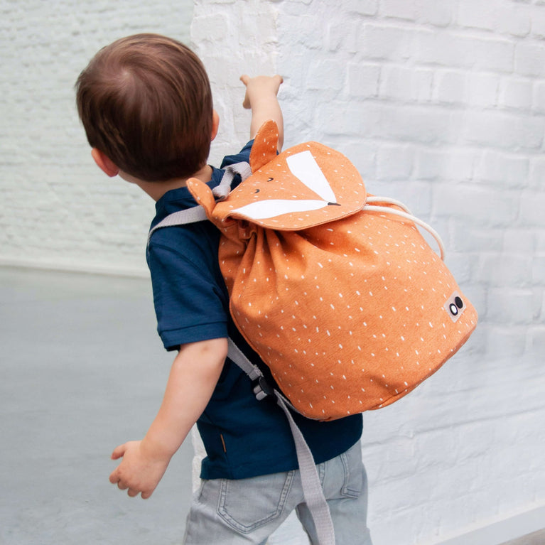 Trixie - Tierdesign Wasserabweisender Mini-Rucksack aus Bio-Baumwolle - Mr. Polar Bear in Grün - 5400858862020 - littlehipstar.com