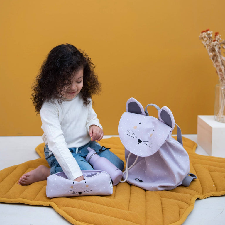 Trixie - Tierdesign Wasserabweisender Mini-Rucksack aus Bio-Baumwolle - Mr. Polar Bear in Grün - 5400858862020 - littlehipstar.com