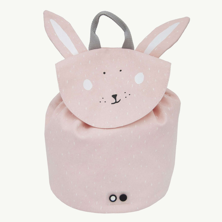 Trixie - Tierdesign Wasserabweisender Mini-Rucksack aus Bio-Baumwolle - Mrs. Rabbit in Rosa - 5400858862174 - littlehipstar.com